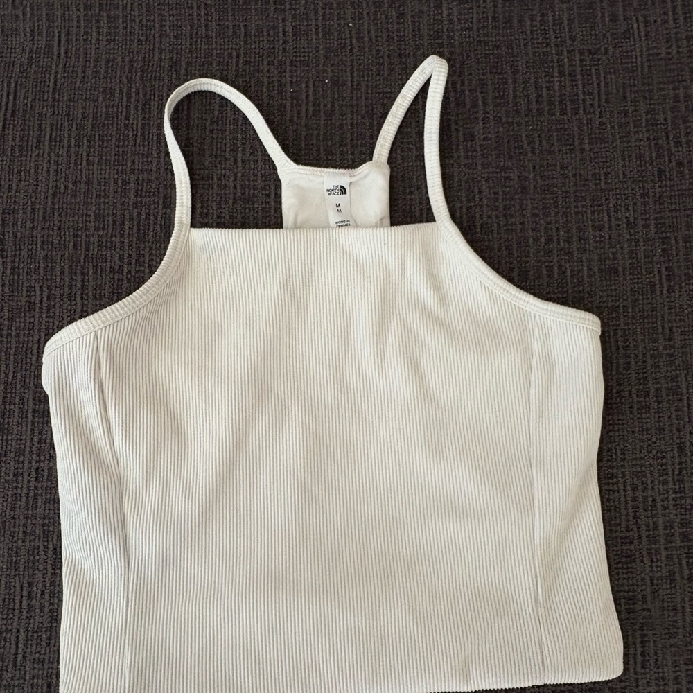 North face White Ribbed Tank Top